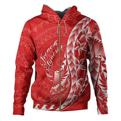 French Polynesia Custom Personalised Hoodie Coat Of Arms Tribal Patterns Style
