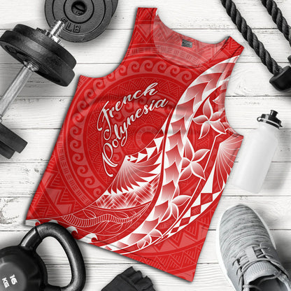 French Polynesia Custom Personalised Tank Top Coat Of Arms Tribal Patterns Style