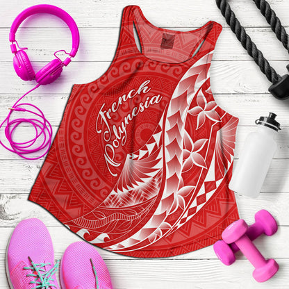 French Polynesia Custom Personalised Women Tank Coat Of Arms Tribal Patterns Style