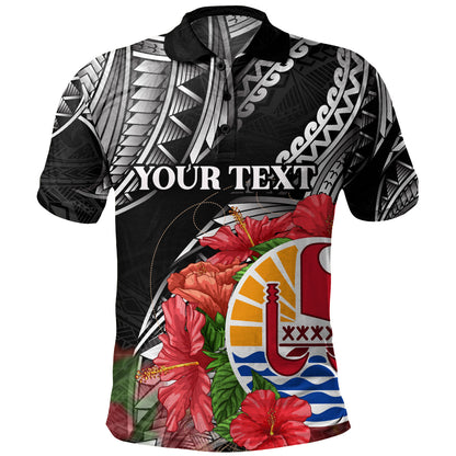 French Polynesia Custom Personalised Polo Shirt Seal Hibiscus Flowers Special Style