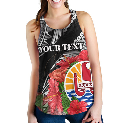 French Polynesia Custom Personalised Women Tank Seal Hibiscus Flowers Special Style