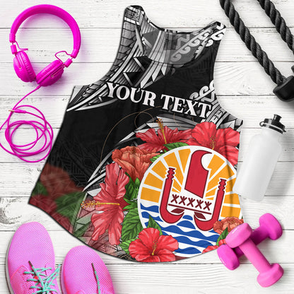 French Polynesia Custom Personalised Women Tank Seal Hibiscus Flowers Special Style