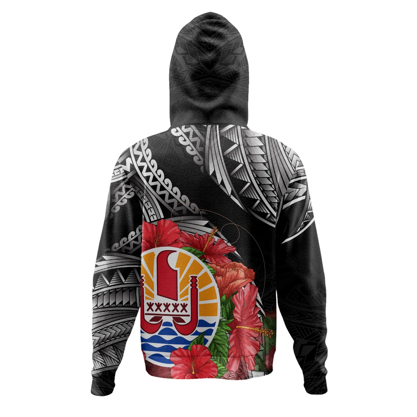 French Polynesia Custom Personalised Hoodie Seal Hibiscus Flowers Special Style