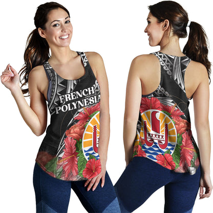 French Polynesia Custom Personalised Women Tank Seal Hibiscus Flowers Special Style