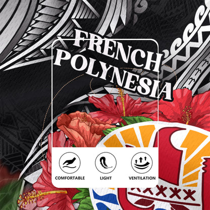 French Polynesia Custom Personalised Rugby Jersey Seal Hibiscus Flowers Special Style