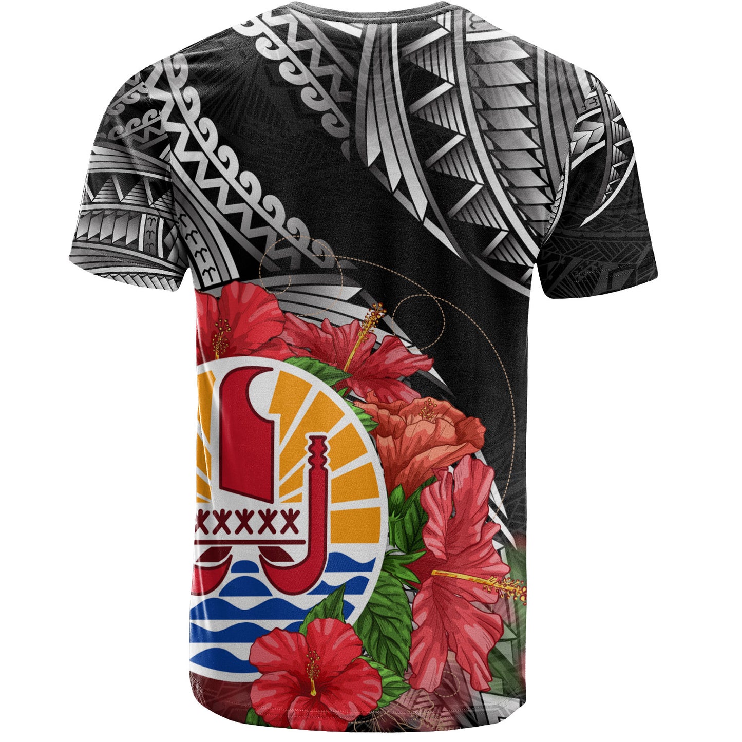 French Polynesia Custom Personalised T-Shirt Seal Hibiscus Flowers Special Style
