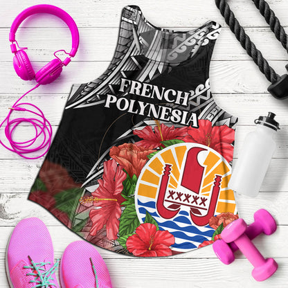 French Polynesia Custom Personalised Women Tank Seal Hibiscus Flowers Special Style
