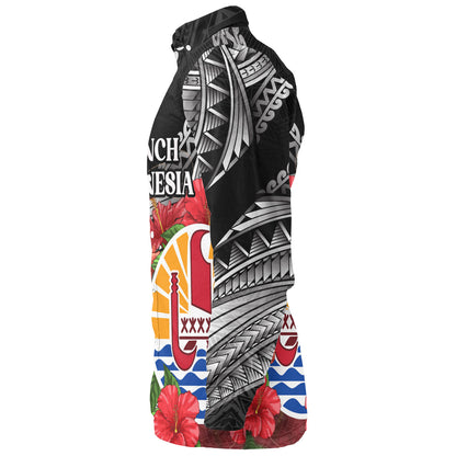 French Polynesia Custom Personalised Long Sleeve Shirt Seal Hibiscus Flowers Special Style