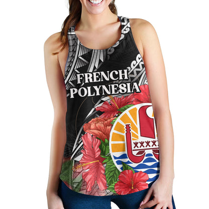 French Polynesia Custom Personalised Women Tank Seal Hibiscus Flowers Special Style