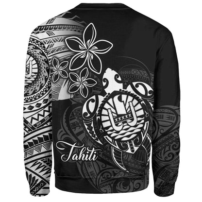 French Polynesia Custom Personalised Sweatshirt Seal Turtle Plumeria Tribal Patterns