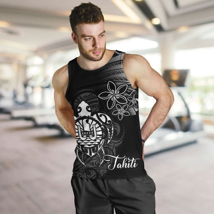 French Polynesia Custom Personalised Tank Top Seal Turtle Plumeria Tribal Patterns