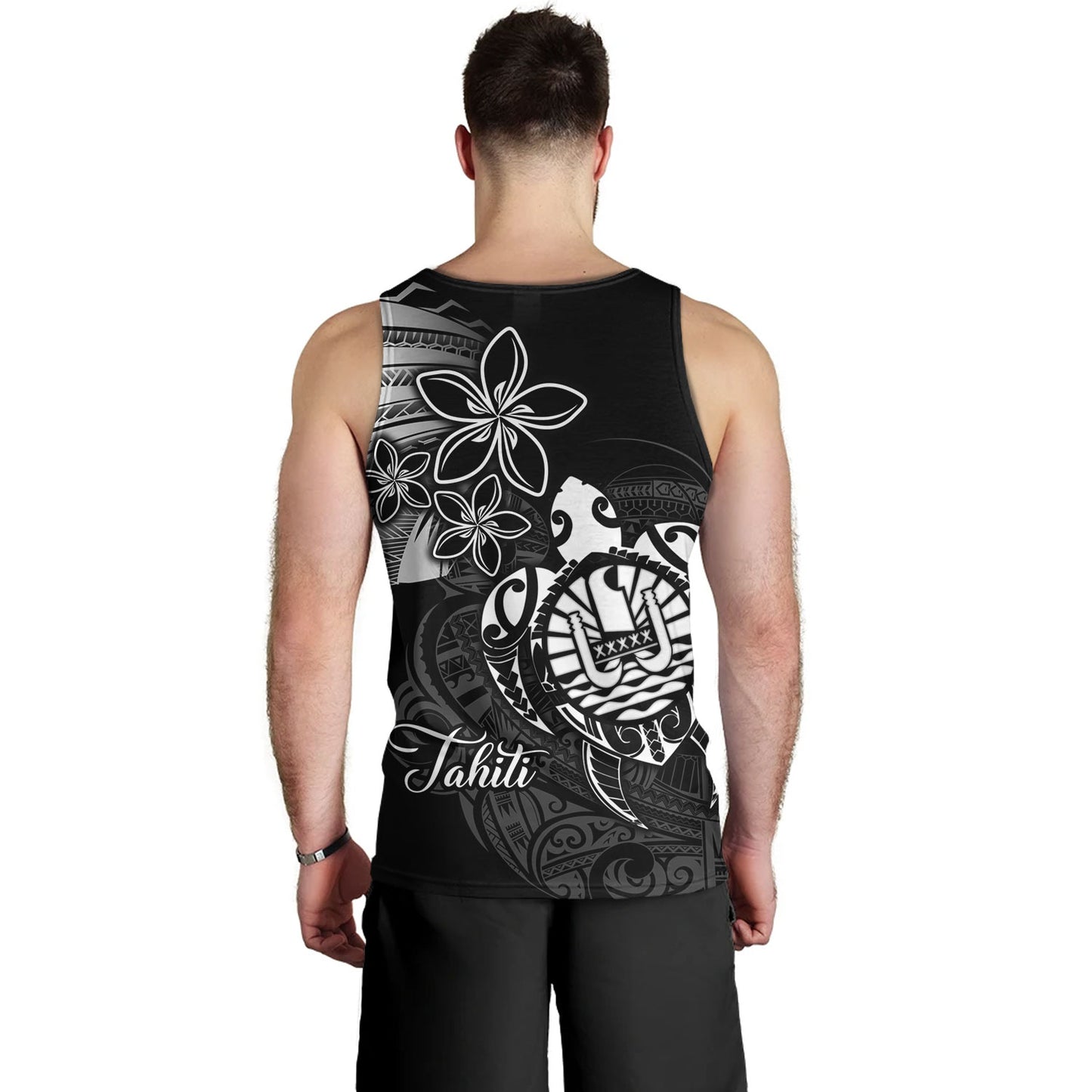 French Polynesia Custom Personalised Tank Top Seal Turtle Plumeria Tribal Patterns