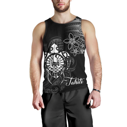 French Polynesia Custom Personalised Tank Top Seal Turtle Plumeria Tribal Patterns