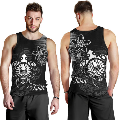 French Polynesia Custom Personalised Tank Top Seal Turtle Plumeria Tribal Patterns