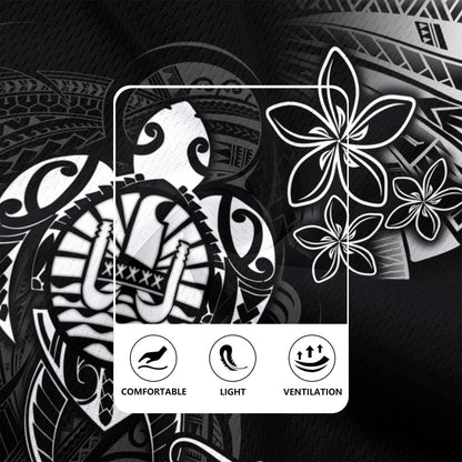 French Polynesia Custom Personalised Rugby Jersey Seal Turtle Plumeria Tribal Patterns