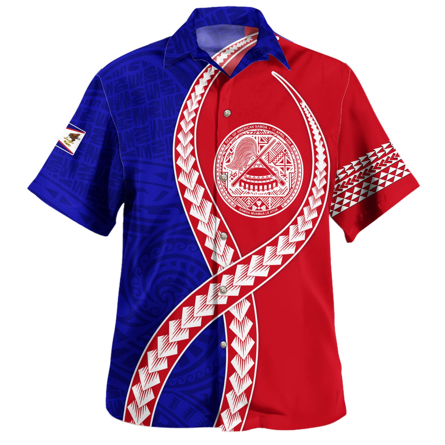 American Samoa Hawaiian Shirt Tribal Polynesian In My Heart