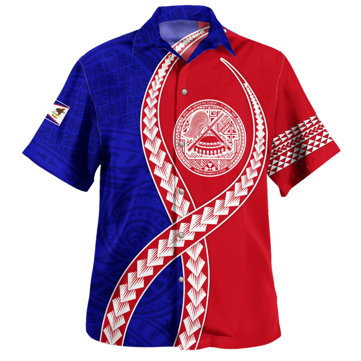 American Samoa Hawaiian Shirt Tribal Polynesian In My Heart