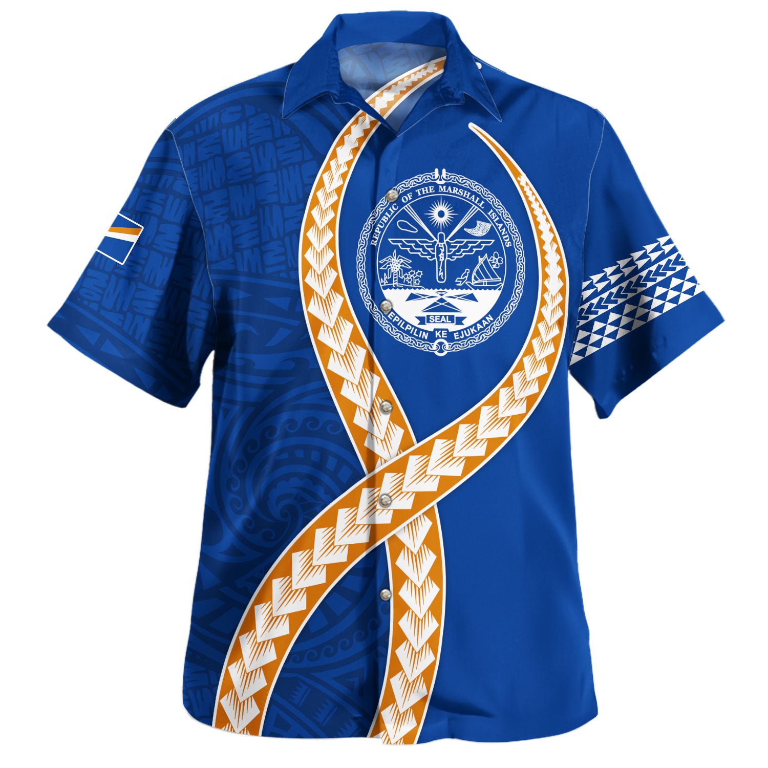 Marshall Islands Hawaiian Shirt Tribal Polynesian In My Heart