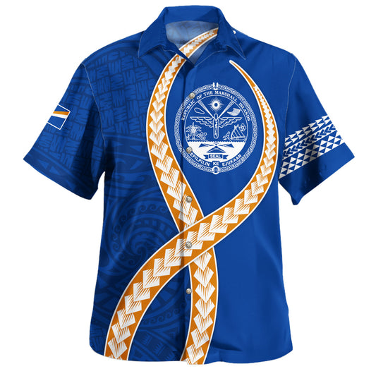 Marshall Islands Hawaiian Shirt Tribal Polynesian In My Heart