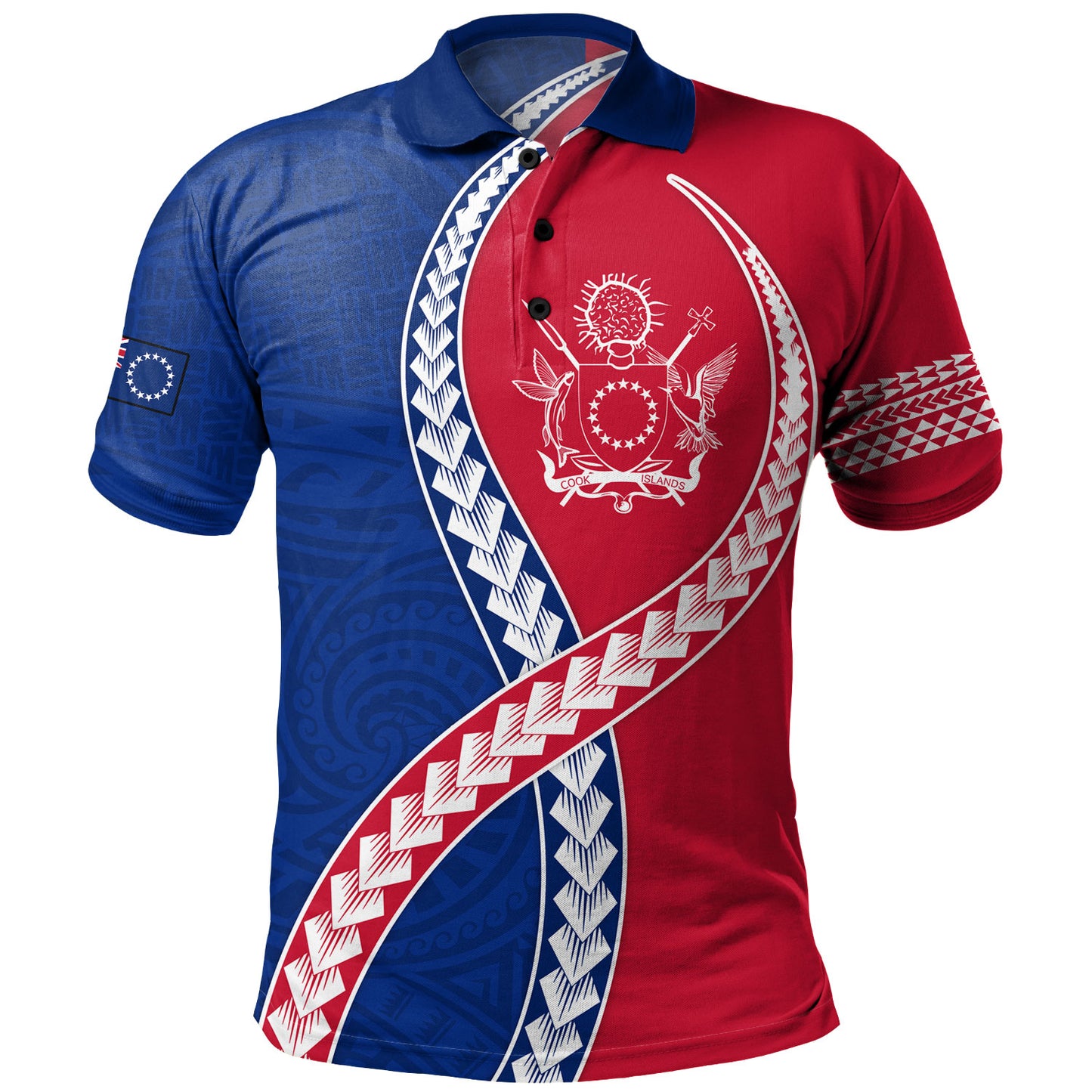 Cook Islands Polo Shirt Tribal Polynesian In My Heart