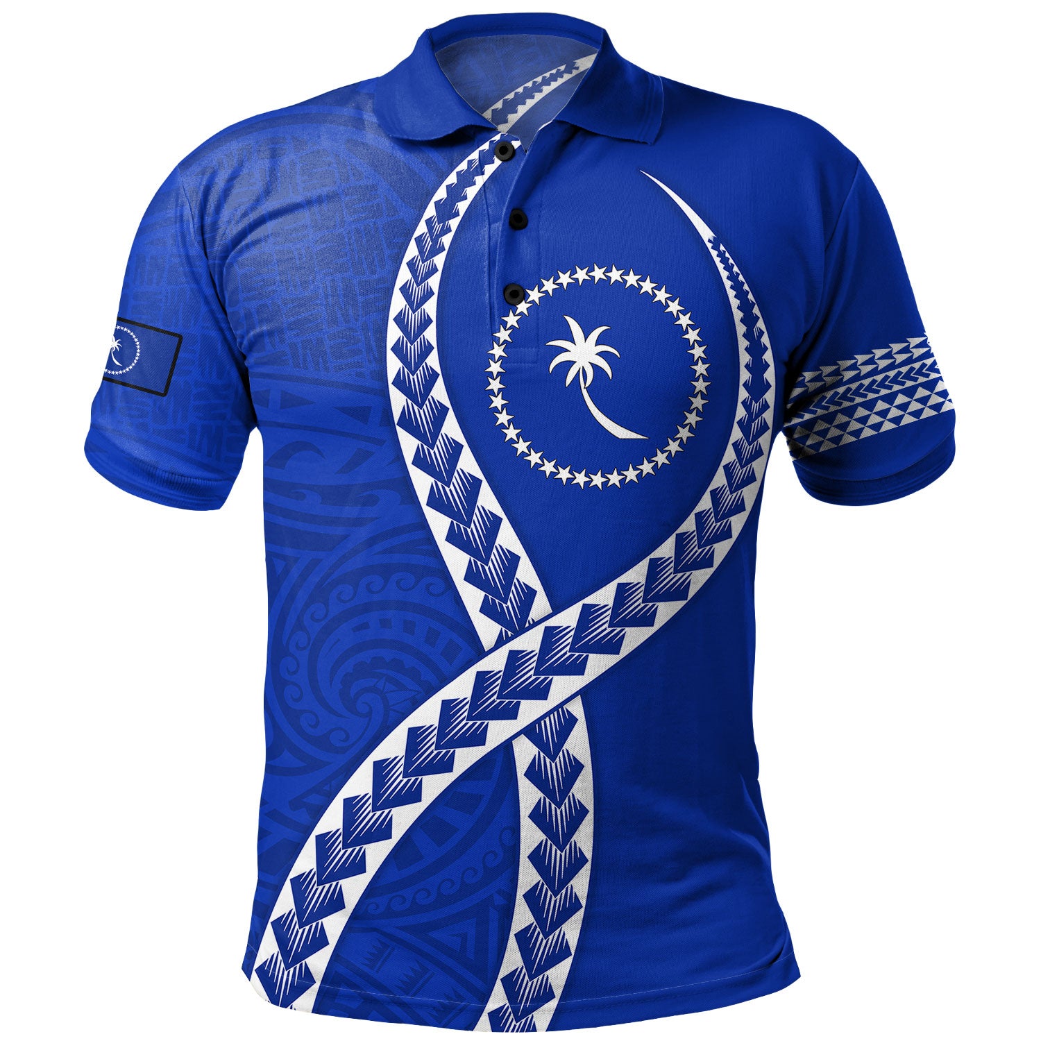 Chuuk State Polo Shirt Tribal Polynesian In My Heart