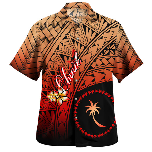 Chuuk Hawaiian Shirt Plumeria Tattoo Tribal