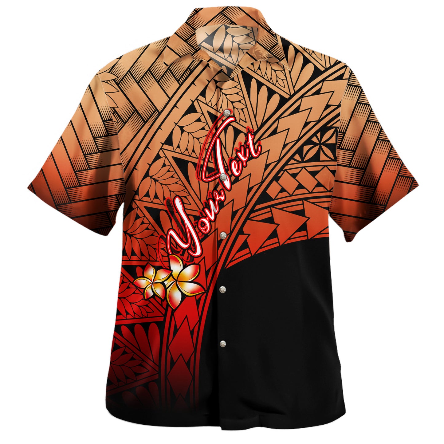 Polynesian Hawaiian Shirt Plumeria Tattoo Tribal