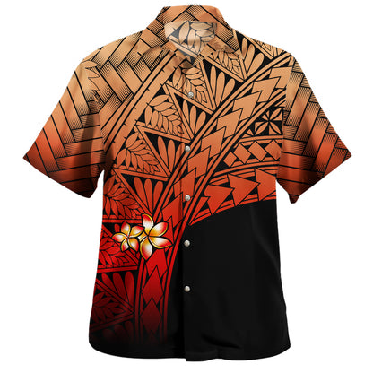 Polynesian Hawaiian Shirt Plumeria Tattoo Tribal