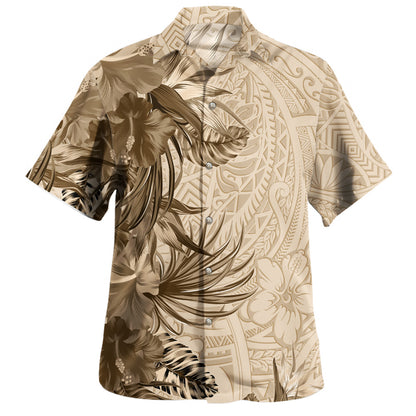 Polynesian Hawaiian Shirt Polynesian Pattern Hibiscus Nude