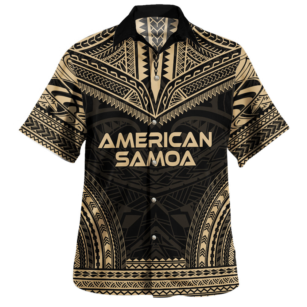 American Samoa Hawaiian Shirt Custom Personalised Polynesian Chief Tattoo