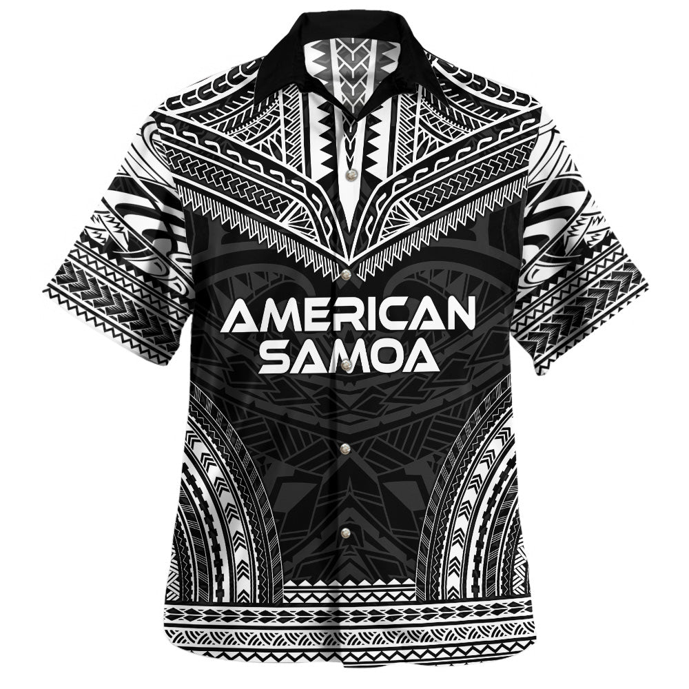 American Samoa Hawaiian Shirt Custom Personalised Polynesian Chief Tattoo