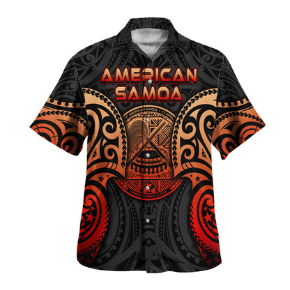 American Samoa Hawaiian Shirt Custom Personalised Spirit Red Version