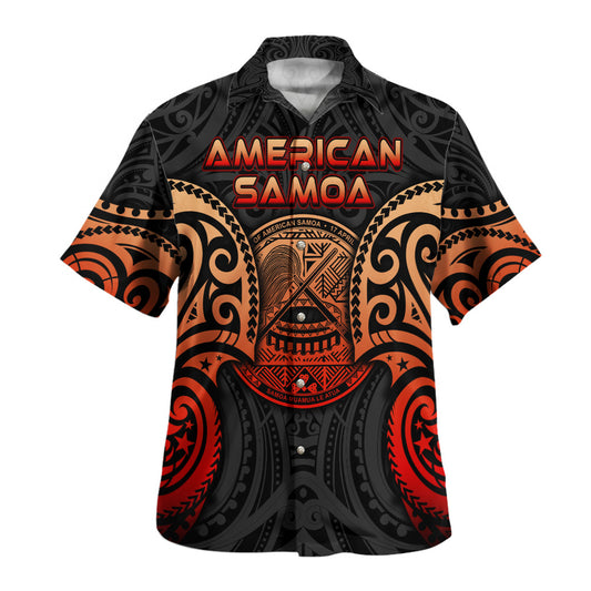 American Samoa Hawaiian Shirt Custom Personalised Spirit Red Version