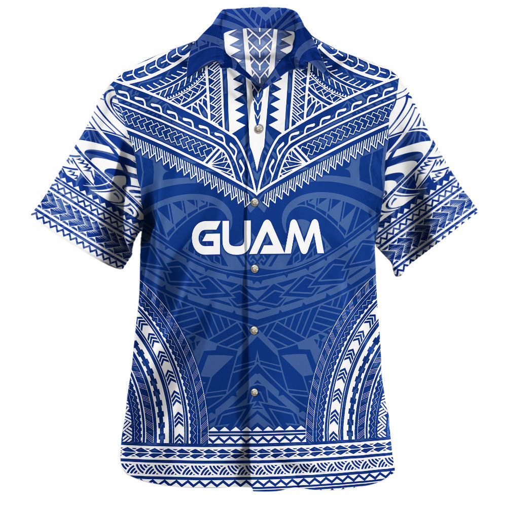 Guam Hawaiian Shirt Custom Personalised Polynesian Chief Tattoo