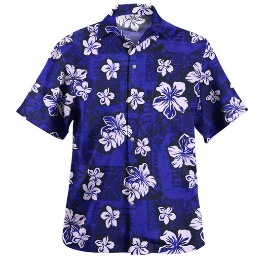 Hawaii Hawaiian Shirt Polynesian Tribal And Hibiscus Vintage