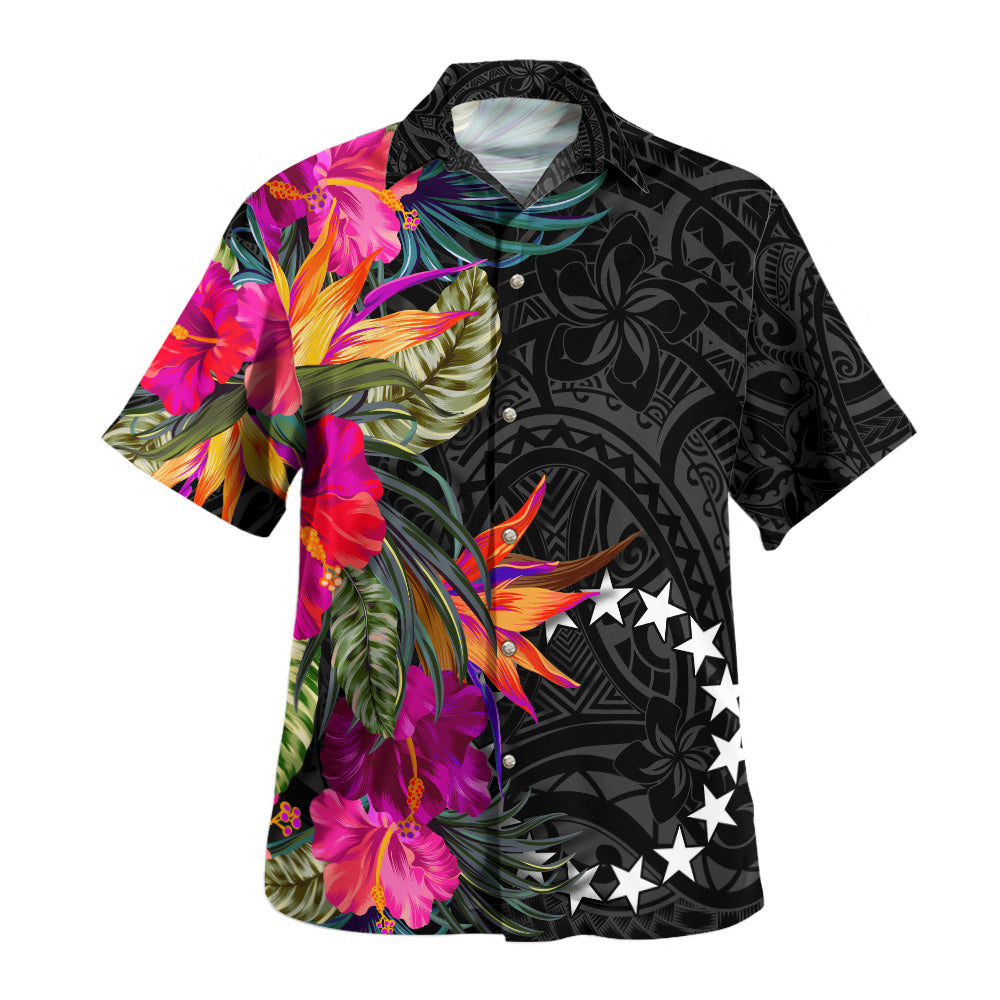 Cook Islands Hawaiian Shirt Polynesian Hibiscus Pattern