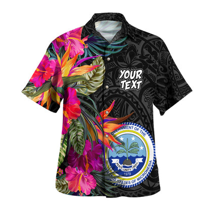 Federated States Of Micronesia Hawaiian Shirt Polynesian Hibiscus Pattern