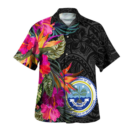 Federated States Of Micronesia Hawaiian Shirt Polynesian Hibiscus Pattern
