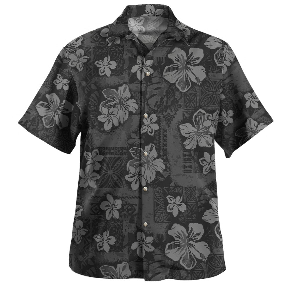 Hawaii Hawaiian Shirt Polynesian Tribal And Hibiscus Vintage