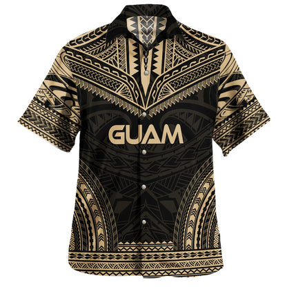 Guam Hawaiian Shirt Custom Personalised Polynesian Chief Tattoo