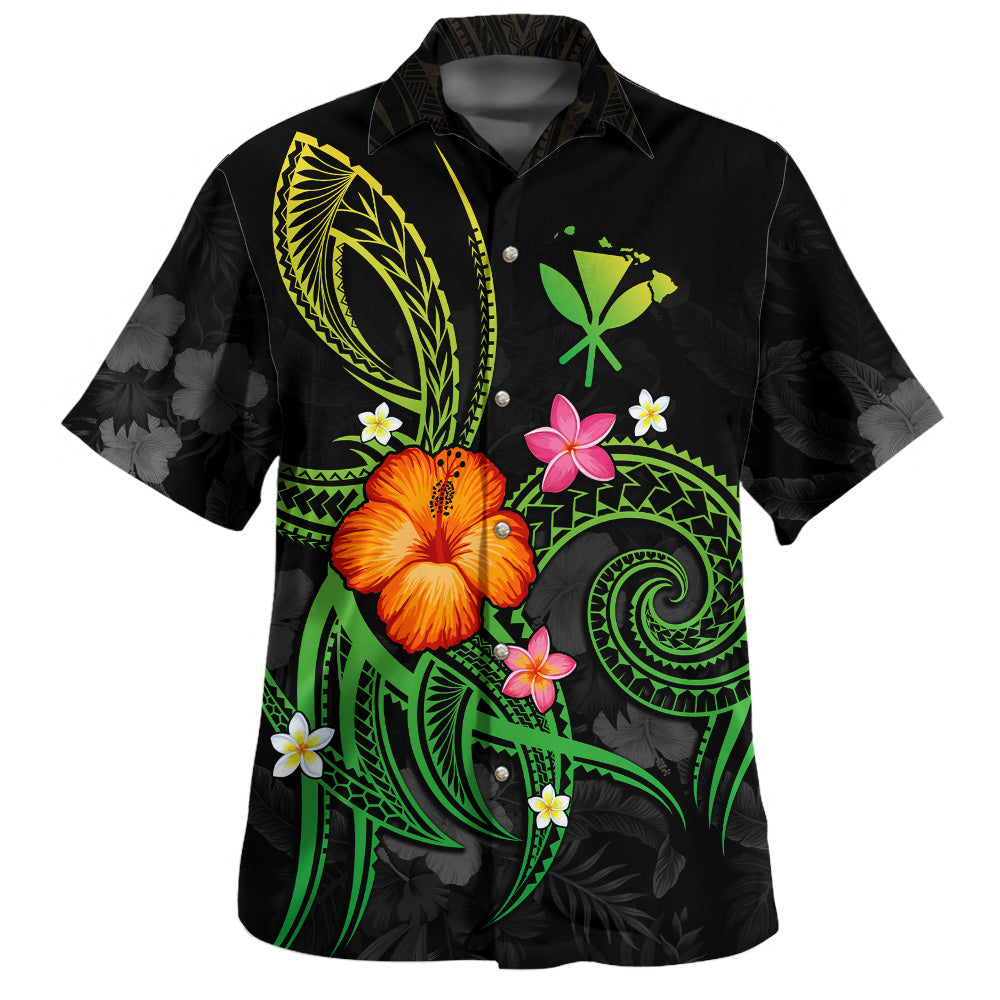 Hawaii Map Hawaiian Shirt Legend of Kanaka Maoli