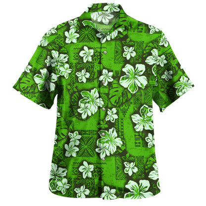 Hawaii Hawaiian Shirt Polynesian Tribal And Hibiscus Vintage