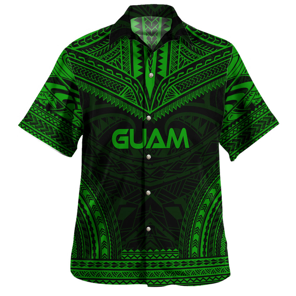 Guam Hawaiian Shirt Custom Personalised Polynesian Chief Tattoo