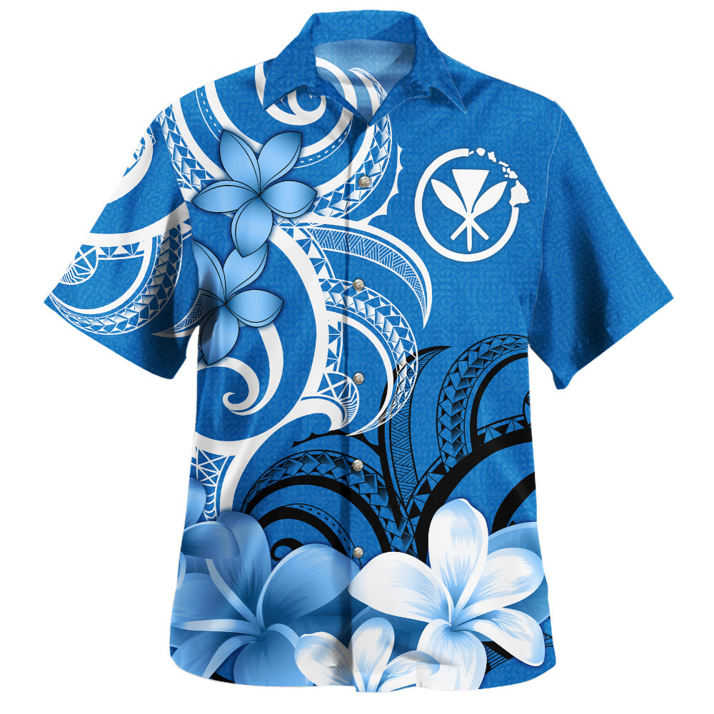 Hawaii Custom Personalised Hawaiian Shirt Floral Spirit Blue