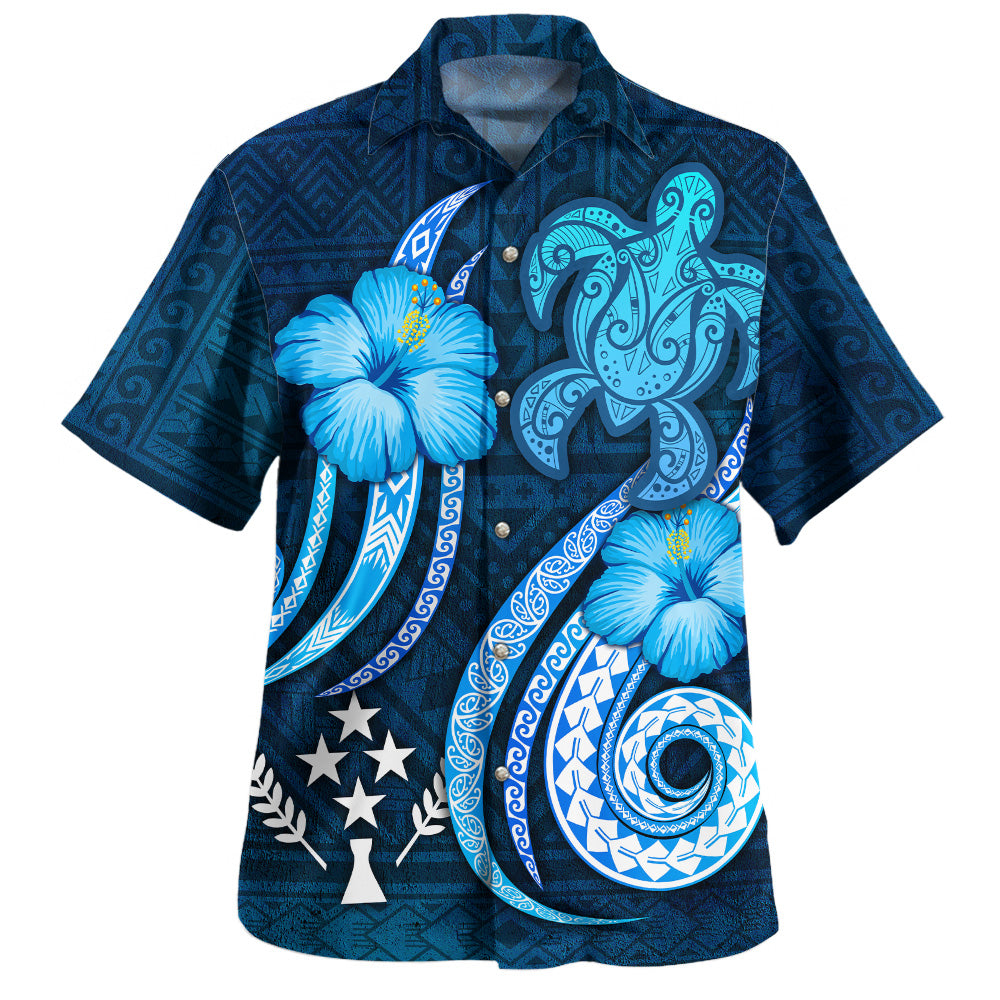 Kosrae Hawaiian Shirt Custom Personalised Turtle and Tribal Tattoo Of Polynesian