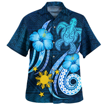 Philippines Filipinos Hawaiian Shirt Custom Personalised Turtle and Tribal Tattoo Of Polynesian
