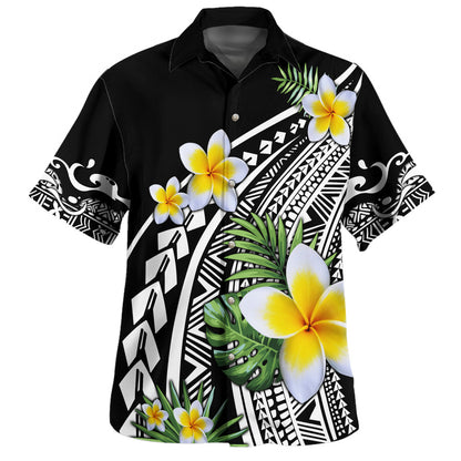 Philippines Filipinos Hawaiian Shirt Plumeria Polynesian Pattern