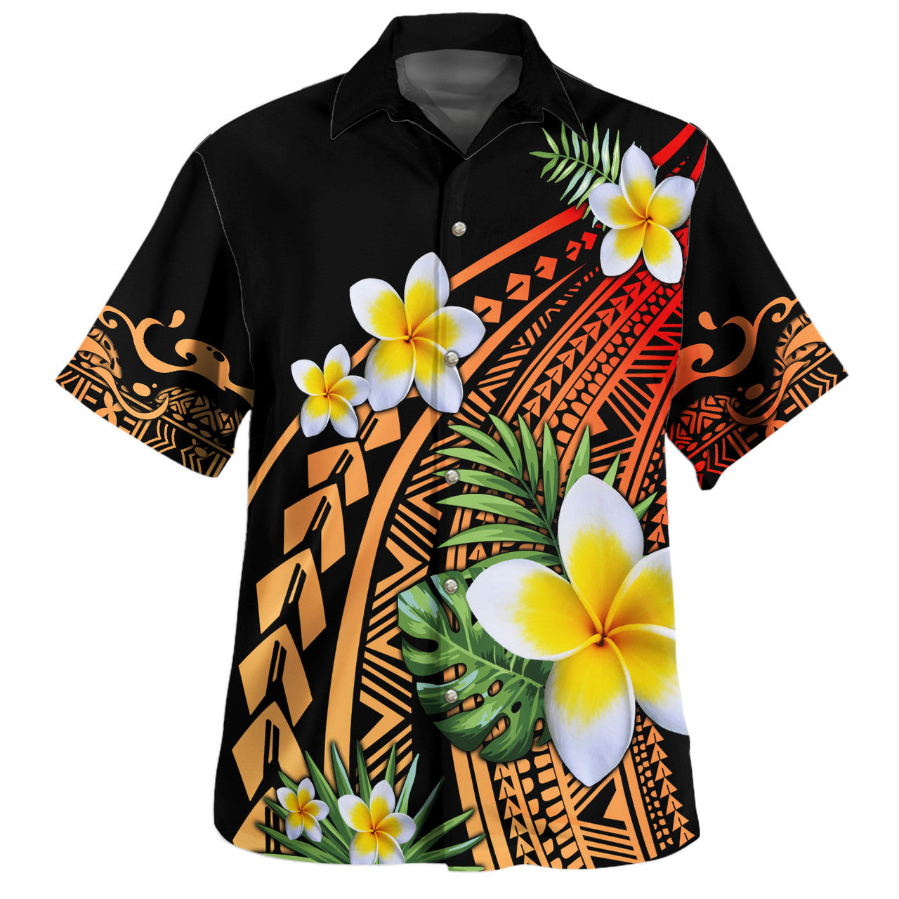 Philippines Filipinos Hawaiian Shirt Plumeria Polynesian Pattern