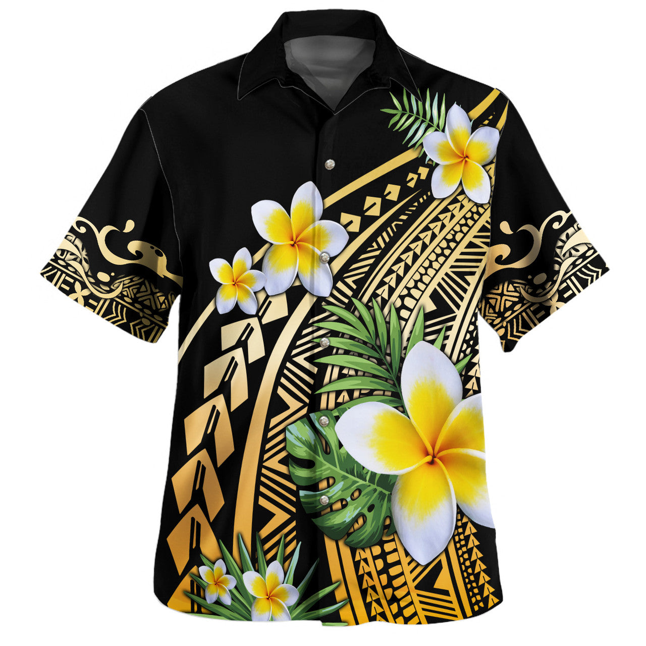 Philippines Filipinos Hawaiian Shirt Plumeria Polynesian Pattern