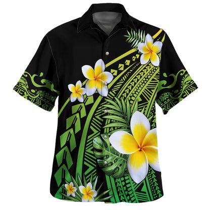 Hawaii Hawaiian Shirt Plumeria Polynesian Pattern